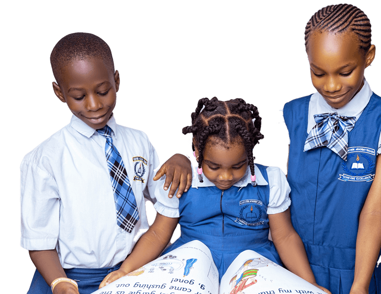 an illustration of school children